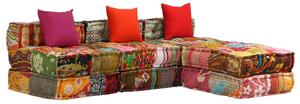 3místný modulární pouf patchwork textil 244983