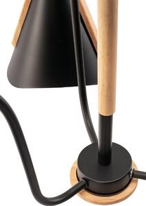 Toolight - Skandidávská závěsná lampa 3-ramenná 3xE27 60W APP442-CP, černá, OSW-08980