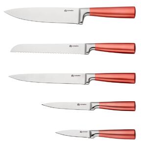 EDENBERG EB-923 6dílná sada nožů, dřevěný stojan červená
