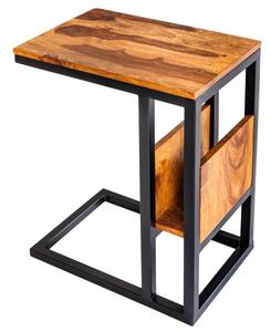 Hnědý dřevěný odkládací stolek Concierge 45 cm