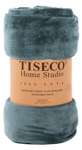 Modrý přehoz z mikroplyše na dvoulůžko 180x220 cm Cosy – Tiseco Home Studio