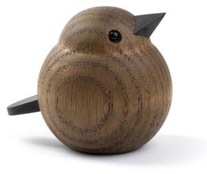 Novoform Dřevěný ptáček Mini Sparrow Smoke Stained Oak