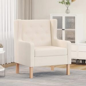 Křeslo krémové bílé textil 245449