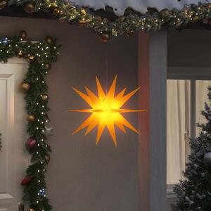 VidaXL Svítící vánoční hvězda s LED skládací [356195] Barva: Žlutá, Velikost: 57 cm