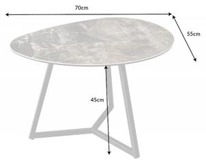 Noble Home Taupe konferenční stolek Marvelous 70 cm
