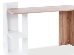 BARBORA 1 psací stůl, dub wotan/bílá