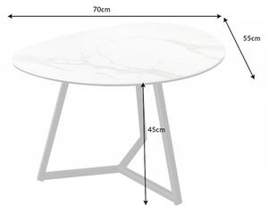 Konferenční stolek MARVELOUS WHITE 70 CM keramika Nábytek | Obývací pokoj | Konferenční stolky | Všechny konferenční stolky