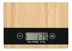 Verk 17099 Bambusová kuchyňská váha 5kg LCD 23 x 16 cm