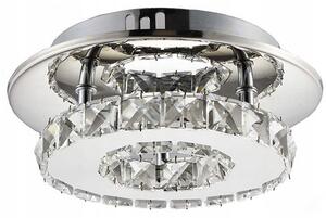 Toolight - LED křišťálová stropní lampa 20x20cm 8W APP407-C, chromová, OSW-65005