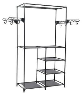 Stojan na oblečení ocel a netkaná textilie 87x44x158 cm černý 245744