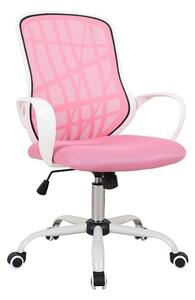 DEXTER kancelářská židle, růžová/bílá