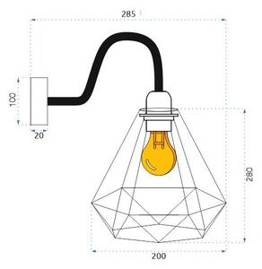 Toolight - Nástěnná lampa Reno 1xE27 180986C, černá, OSW-00014