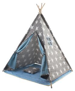 Aga4Kids Dětské Teepee Hvězdy Šedomodré