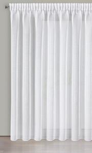 Bílá záclona na pásce s odleskem stříbrné LENA 350 x 270 cm