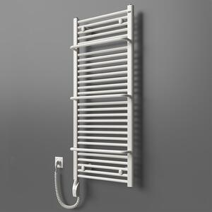 BPS-koupelny Elektrický koupelnový radiátor Bodam E AB-E 6240-02, připojení typ 02, 40x74 cm, bílá RAL 9016