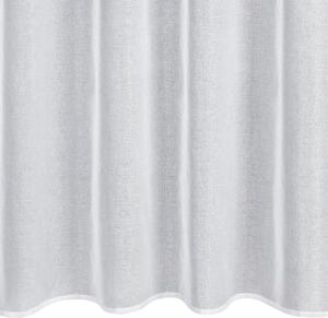 Bílá záclona na kroužcích s odleskem stříbrné LENA 350 x 250 cm