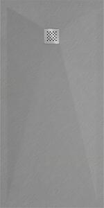 Mexen Stone+, obdélníková vanička z minerálního kompozitu 160 x 80 cm, šedá-betonová, 44168016