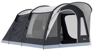 Outsunny tunelový stan se 2 místnostmi pro 2–4 osoby, 213 cm vysoký, voděodolnost 3 000 mm, předsíň, okna, kapsy, stropní háček, přepravní taška — nám
