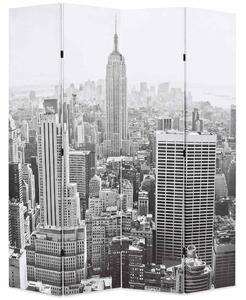 Skládací paraván 160 x 170 cm Denní New York černobílý 245858