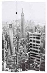 Skládací paraván 120 x 170 cm New York by Day černobílý 245857