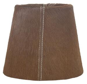 Hnědé stínidlo lampy z hovězí kůže - Ø18*Ø13*15cm / E27 - Mars & More