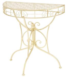 Odkládací stolek vintage půlkruhový kovový 72x36x74 cm zlatý 245930