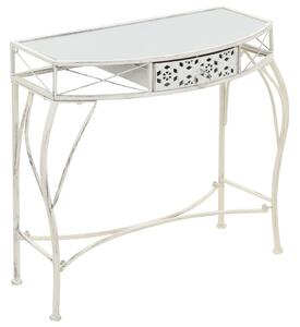 Odkládací stolek ve francouzském stylu kovový 82x39x76 cm bílý 245935