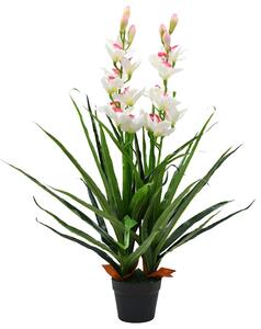 Umělá rostlina orchidej člunatec s květináčem 100 cm 245952