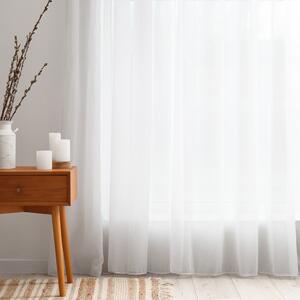 Voál bílý hladký s olůvkem ZAC-015 výška 260 cm Pouze metráž