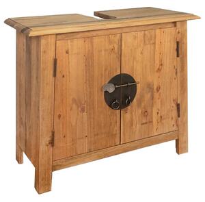 Koupelnová skříňka pod umyvadlo masivní borové dřevo 70x32x63cm 246035