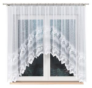 Bílá žakárová záclona ADELINA 310x160 cm
