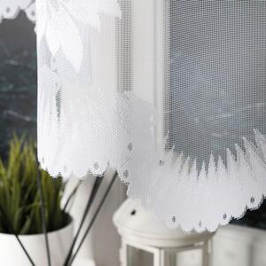 Bílá žakárová záclona ARLETA 310x160 cm