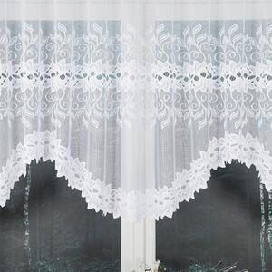 Bílá žakárová záclona BASTIA 350x120 cm