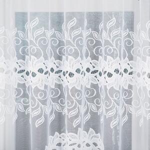 Bílá žakárová záclona BASTIA 350x120 cm