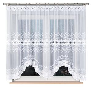 Bílá žakárová záclona BASTIA 300x160 cm