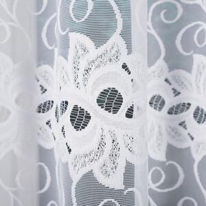 Bílá žakárová záclona BASTIA 450x180 cm