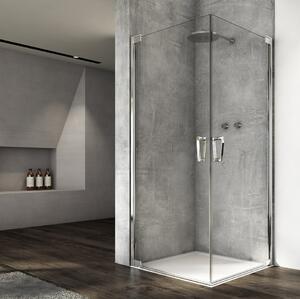 Ronal CADURA CA1C G+D sprchový kout čtvercový 90x90 cm Profil: Černá, Sklo: Hladké čiré