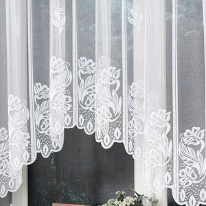 Bílá žakárová záclona BEATA 315x160 cm