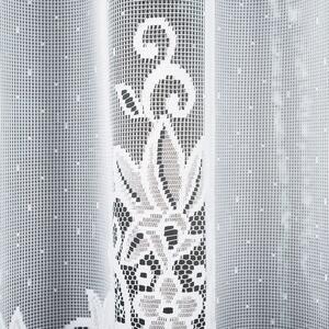 Bílá žakárová záclona BERENIKA 400x170 cm
