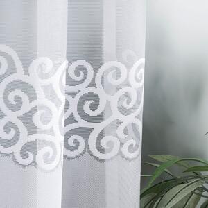 Bílá žakárová záclona DANIELA 300x130 cm