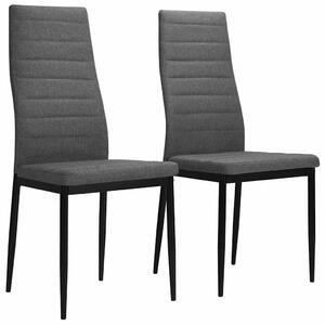 Jídelní židle 2 ks světle šedé textil 246181