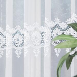 Bílá žakárová záclona DARIA 450x175 cm