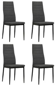 Jídelní židle 4 ks tmavě šedé textil 246180