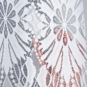 Bílá žakárová záclona EMILIA 340x160 cm