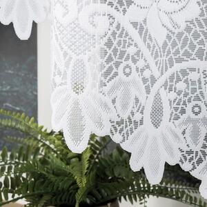 Bílá žakárová záclona DEMETRIA 400x160 cm