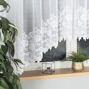 Bílá žakárová záclona DEMETRIA 400x160 cm
