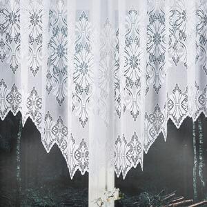 Bílá žakárová záclona EMILIA 340x120 cm