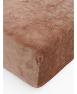 MK Lůžkoviny Prostěradlo mikroplyš Deluxe 90 x 200 cm - mocha mousse