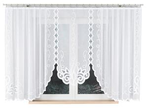 Bílá žakárová záclona EVELINA 400x160 cm
