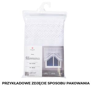 Bílá žakárová záclona FILOMENA 270x120 cm